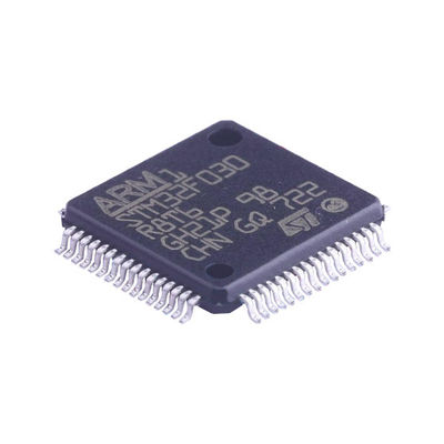 STM32F030R8T6 IC اجزای الکترونیکی میکروکنترلر، 32 بیتی، خط ارزش، ARM Cortex-M0